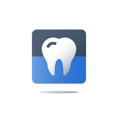 Dentistry concept, dental care, medical services, tooth vector icon