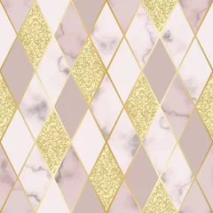 Poster Marble Luxury Geometric Seamless Pattern © kronalux