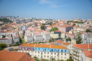 Fototapeta na wymiar City of Lisbon in Portugal, view from above