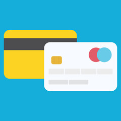 Credit card icon.Concept for websites, web banner. Flat design vector illustration. EPS10