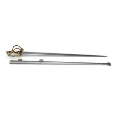 Heavy Cavalry Sabre with Sheath on white. 3D illustration