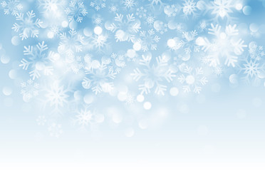 Winter card with snowflakes. Vector illustration.