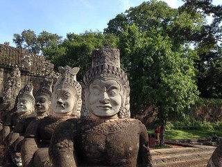 angkor, statue, asia, temple, religion, ancient