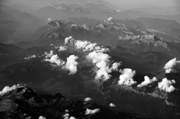 Alpi Svizzere dall'Aereo