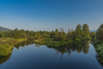 Obraz premium Tepla Vltava river in summer morning