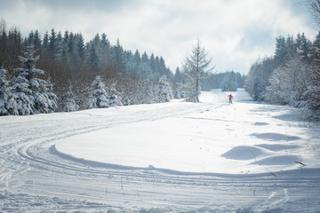 Winter Schnee Landschaft Ski Fahrer