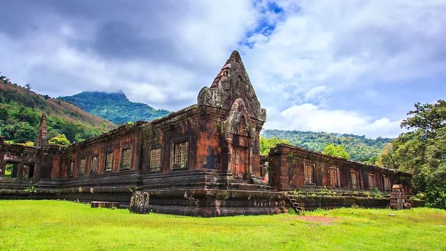 Vat Phou or Wat Phu is the UNESCO world heritage site where is a ruined Khmer Hindu temple in the Khmer Empire located in the capital of the Champasak, Laos.