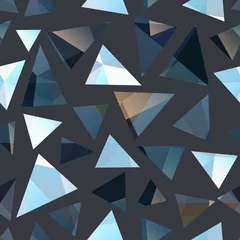 Behang Driehoeken Retro driehoek naadloos patroon
