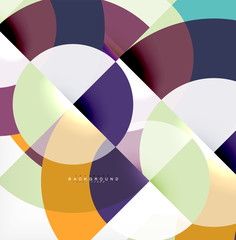 Minimal circle abstract background design, multicolored template for business or technology presentation or web brochure cover layout, wallpaper