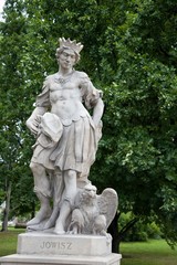 Statue in Saxon garden in Warsaw, Europe