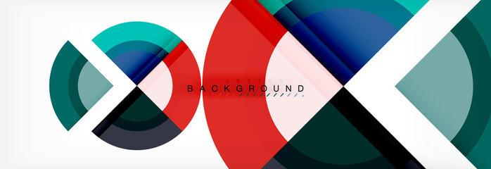 Vector circular geometric abstract background