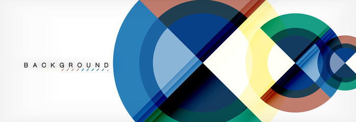 Obraz premium Vector circular geometric abstract background