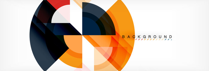 Vector circular geometric abstract background