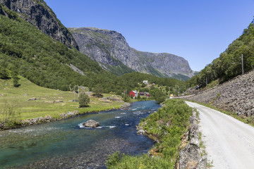Beautiful Flam valley in Norway