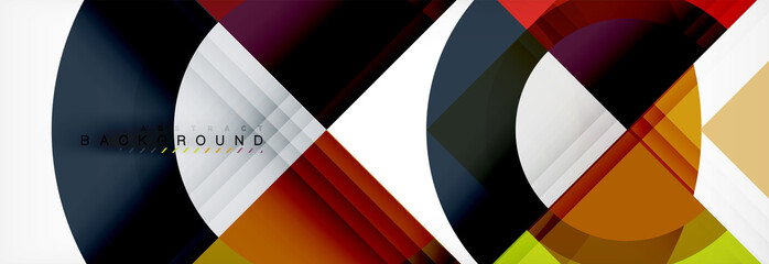 Obraz premium Vector circular geometric abstract background