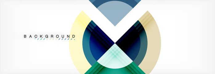 Vector circular geometric abstract background