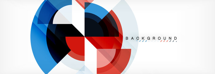 Vector circular geometric abstract background