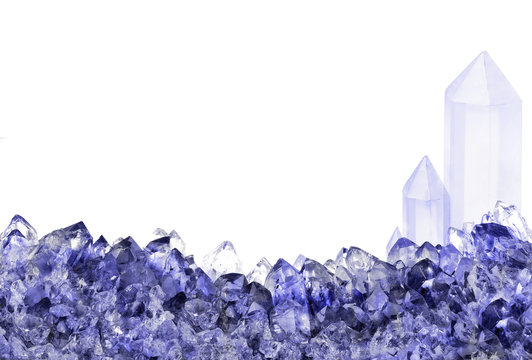 isolated sapphire blue  crystals