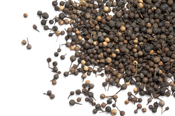 Cubebe pepper isolated on white