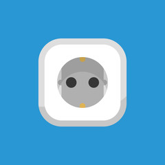 Fototapeta premium Icon of an electric socket. Modern vector illustration