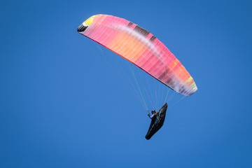 Paragliding in the sky 