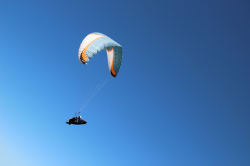 Paragliding in the sky 