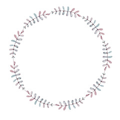 watercolor circle frame.