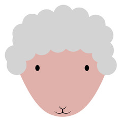 Isolated cute sheep avatar
