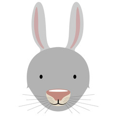 Isolated cute rabbit avatar