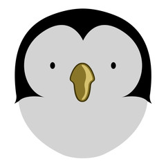 Isolated cute penguin avatar