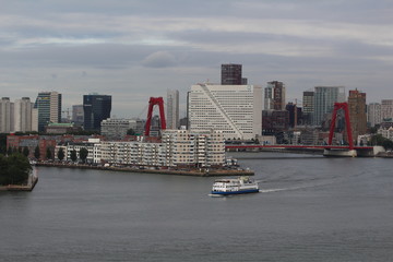 Fototapeta premium skyline, Rotterdam, city, architecture, downton