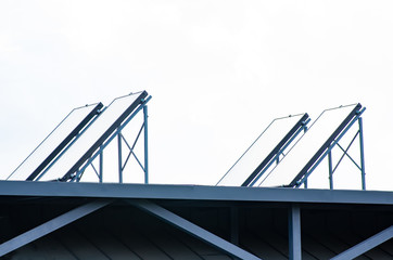 Solar battery on the roof, solar energy