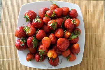 Strawberries on the plate. Slovakia