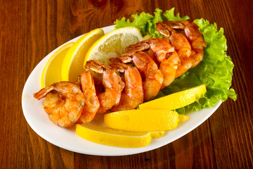 Grilled prawns