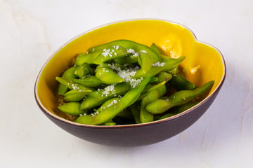 Edamame beans with salt