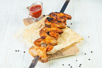 Grilled chicken wings