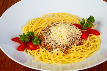 Delicious spaghetti bolognese