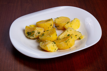 Boiled young potato