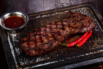 Grilled beef steak