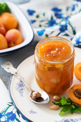 Apricot Jam in a jar 