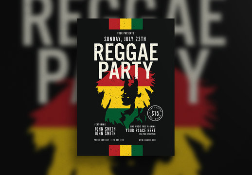 Reggae Party Flyer Layout