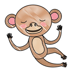 wild monkey isolated icon vector illustration design