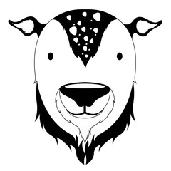 Isolated cute deer avatar