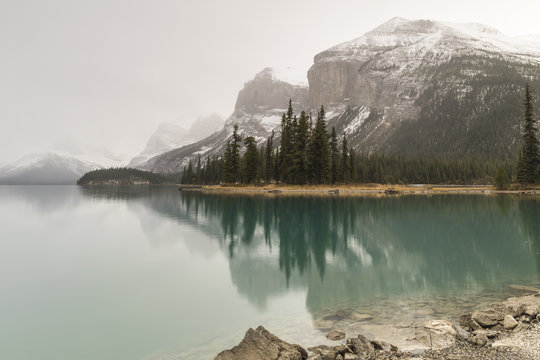 Beautiful Lake On A Cloudy Day