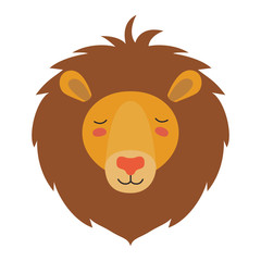 wild lion animal head vector illustration design