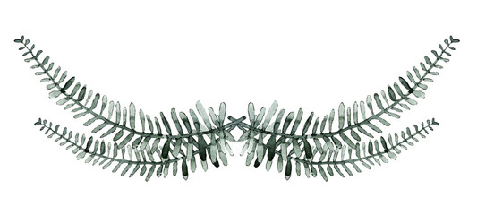 Watercolor leaves embellishment