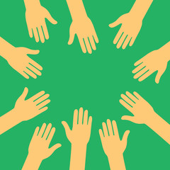 Flat vector concept team, volunteering, choice