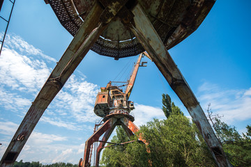 Old crane in Chernobyl Exclusion Zone, Ukraine