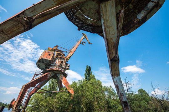 Old crane in Chernobyl Exclusion Zone, Ukraine