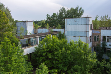Fototapeta na wymiar Former Jupiter factory in Pripyat
